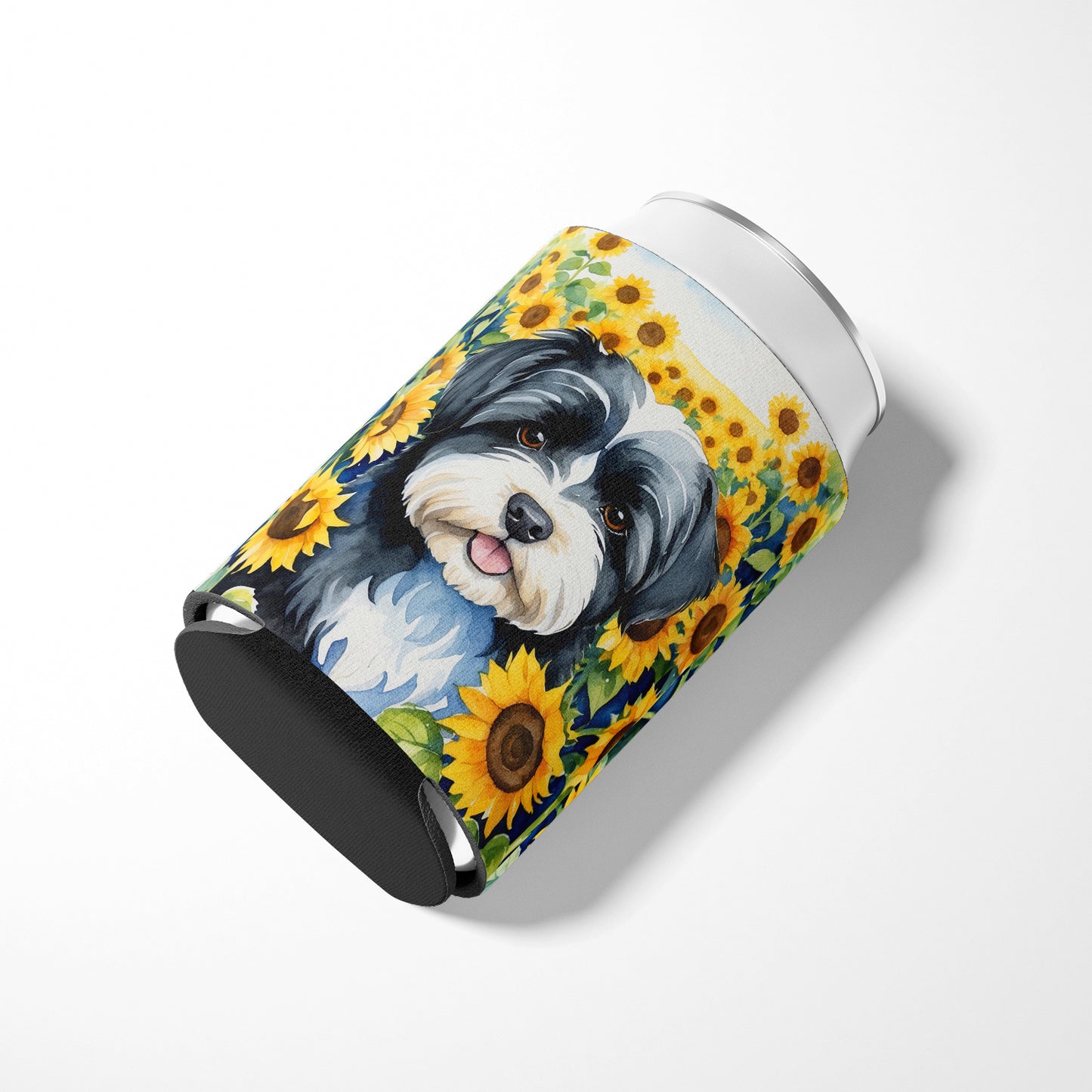 Havanese in Sunflowers Can or Bottle Hugger