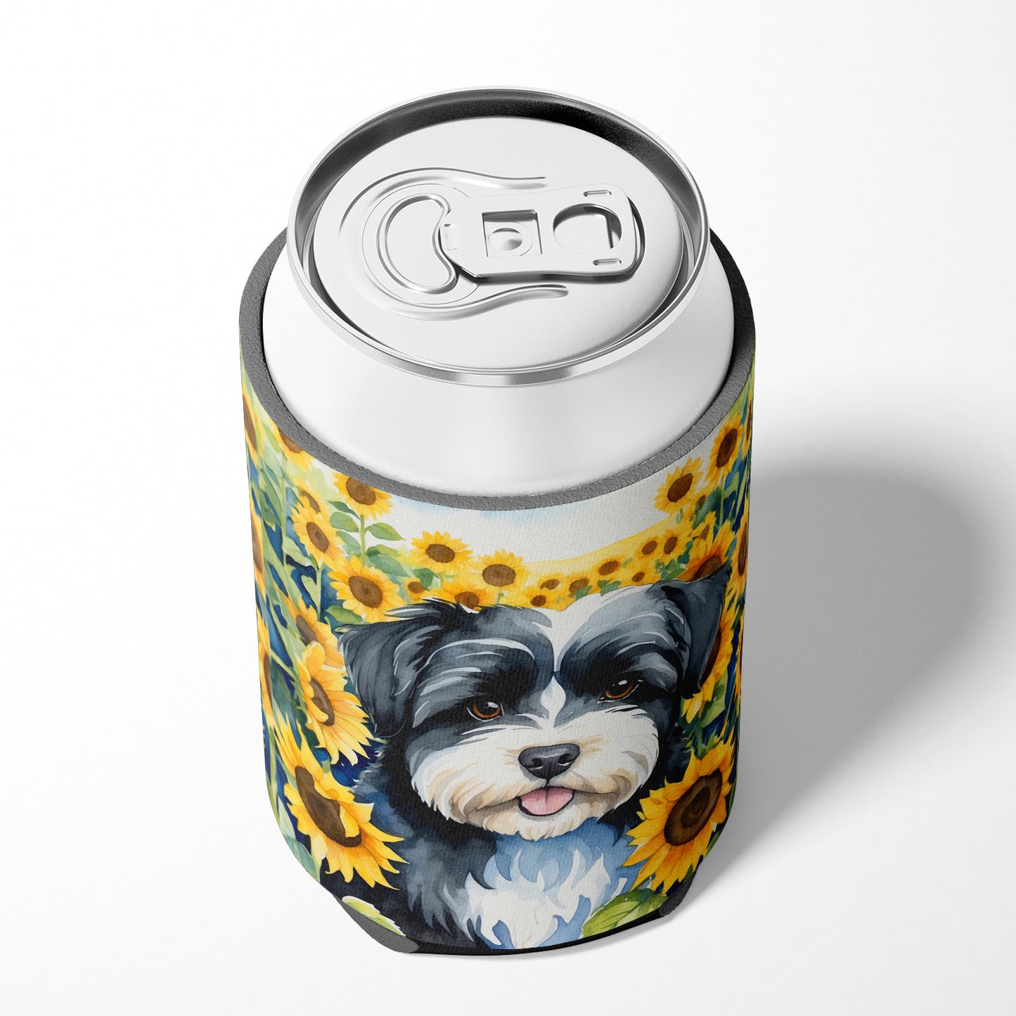 Havanese in Sunflowers Can or Bottle Hugger