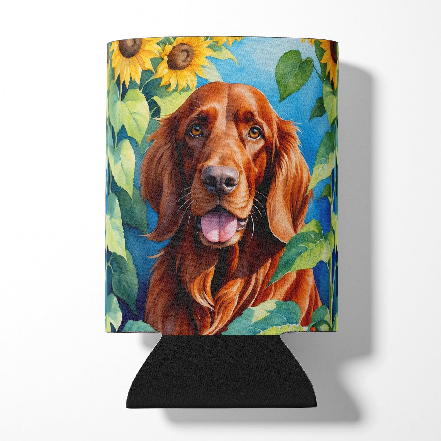 Buy this Irish Setter in Sunflowers Can or Bottle Hugger