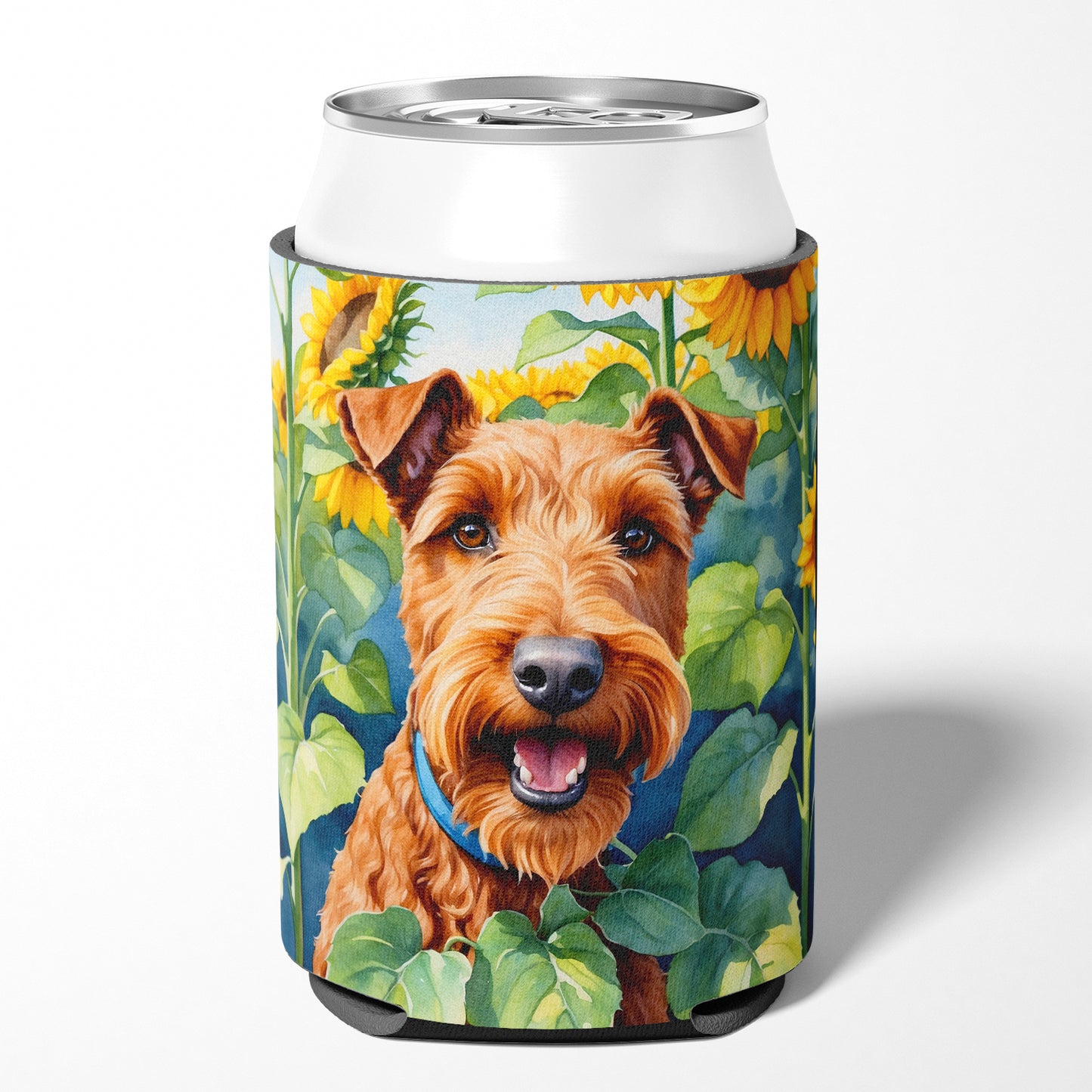 Irish Terrier in Sunflowers Can or Bottle Hugger