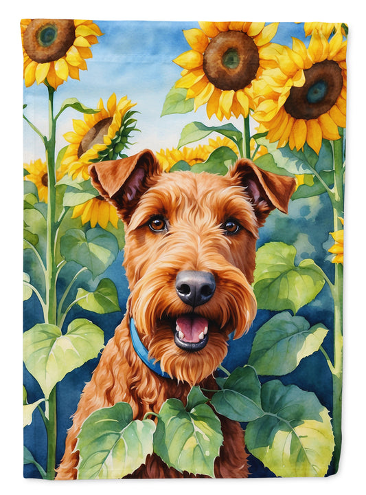 Buy this Irish Terrier in Sunflowers Garden Flag