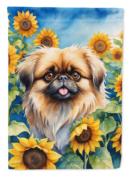 Buy this Pekingese in Sunflowers Garden Flag