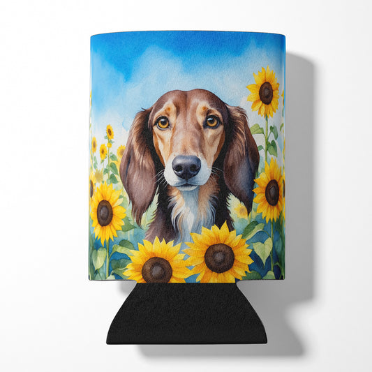 Buy this Saluki in Sunflowers Can or Bottle Hugger