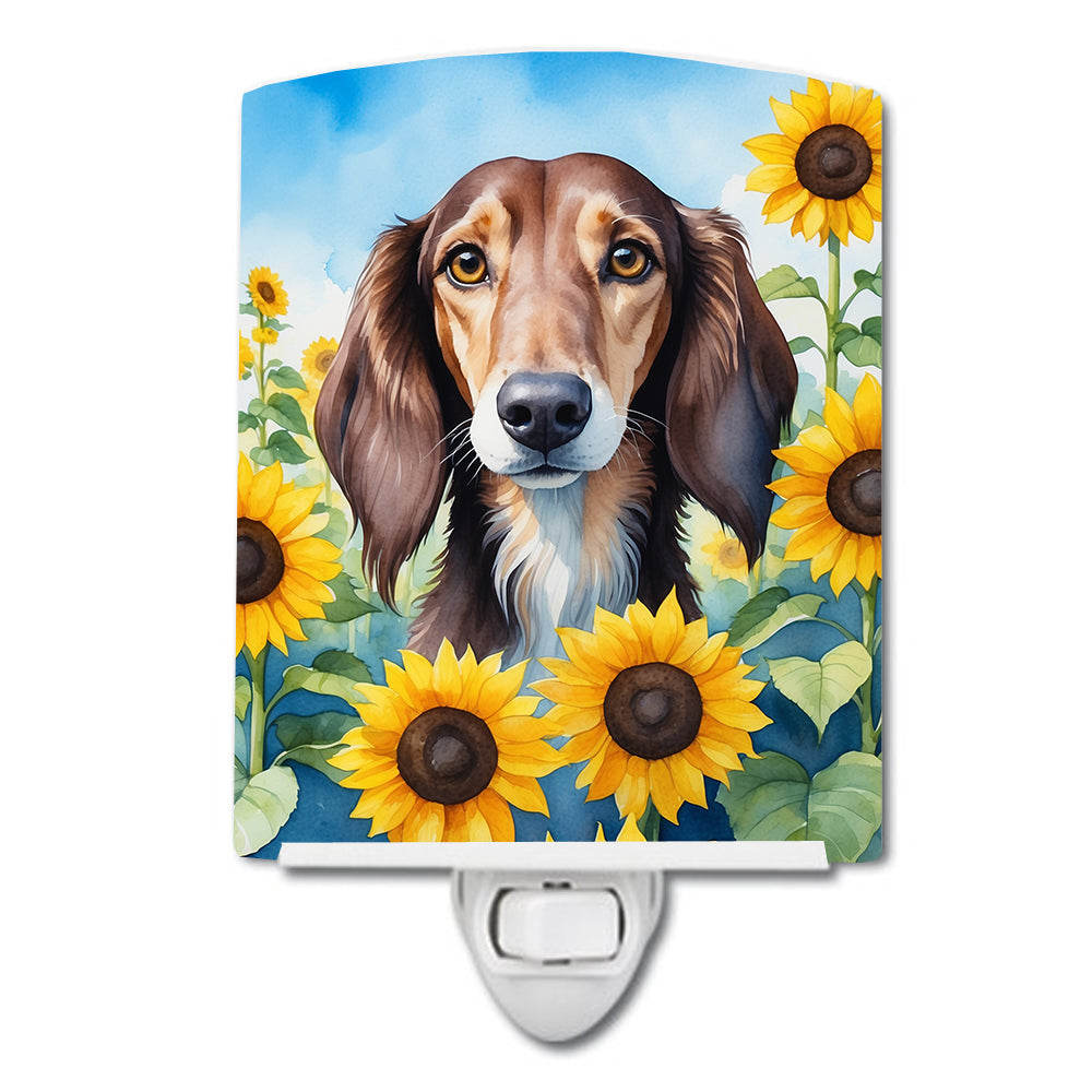 Buy this Saluki in Sunflowers Ceramic Night Light