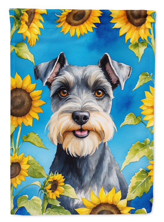 Buy this Schnauzer in Sunflowers House Flag