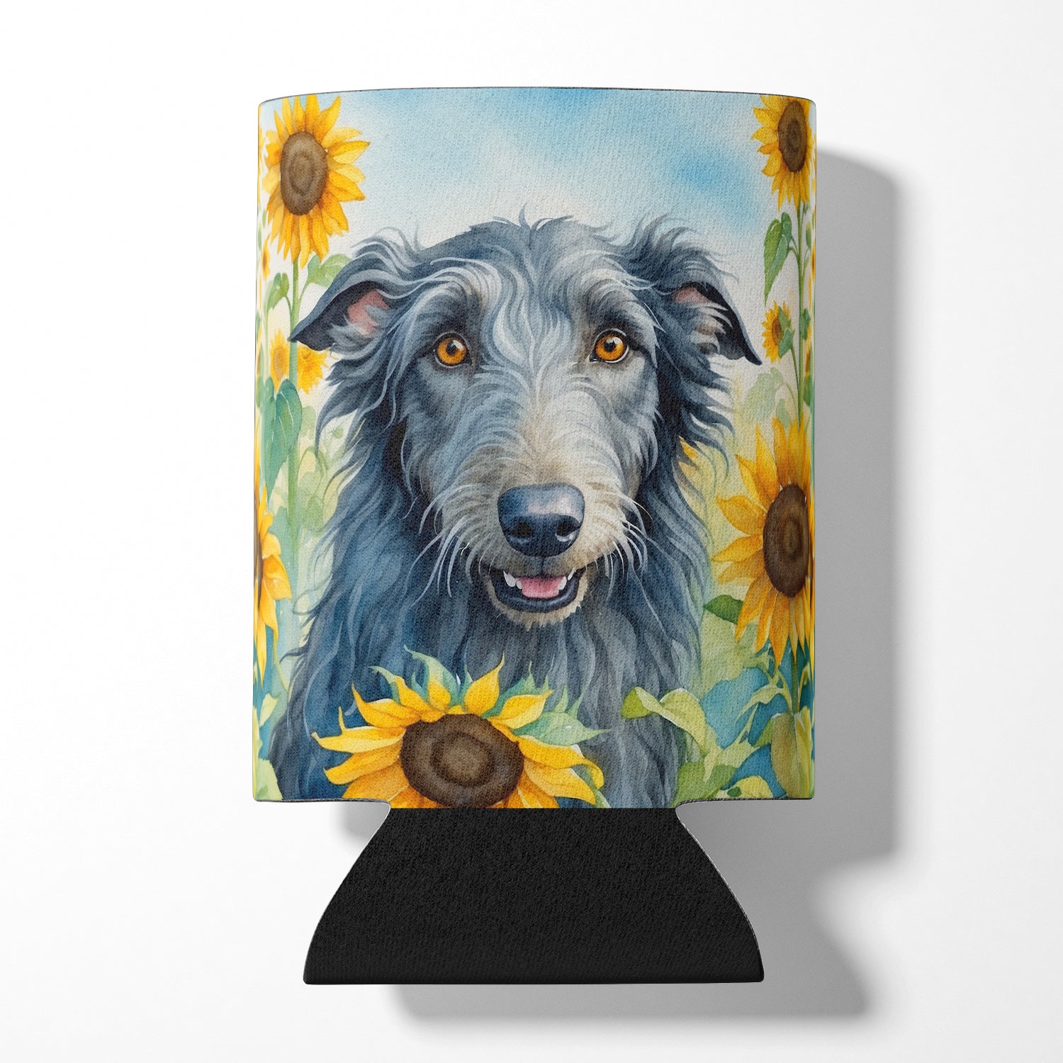 Buy this Scottish Deerhound in Sunflowers Can or Bottle Hugger