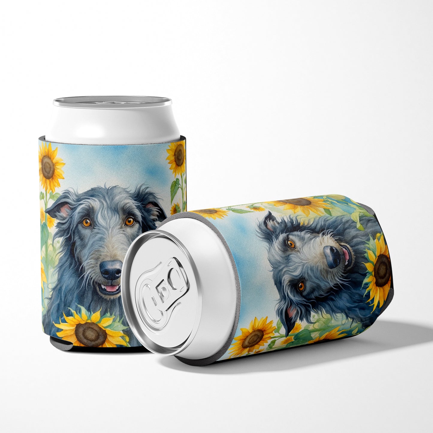 Scottish Deerhound in Sunflowers Can or Bottle Hugger