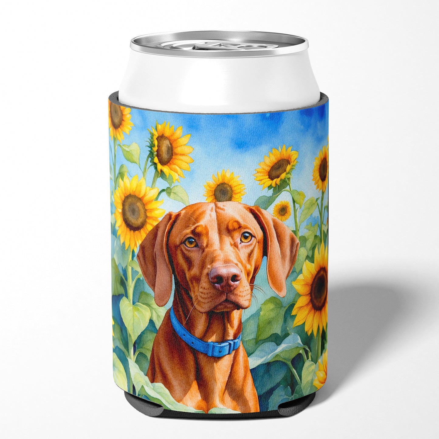 Vizsla in Sunflowers Can or Bottle Hugger