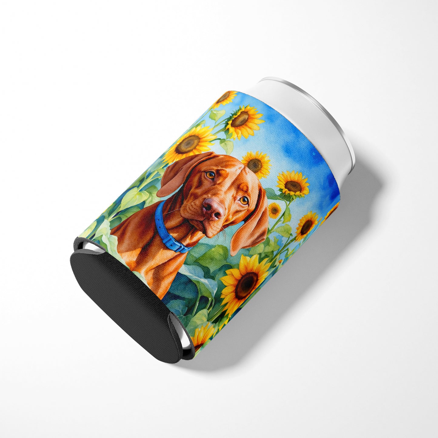 Vizsla in Sunflowers Can or Bottle Hugger