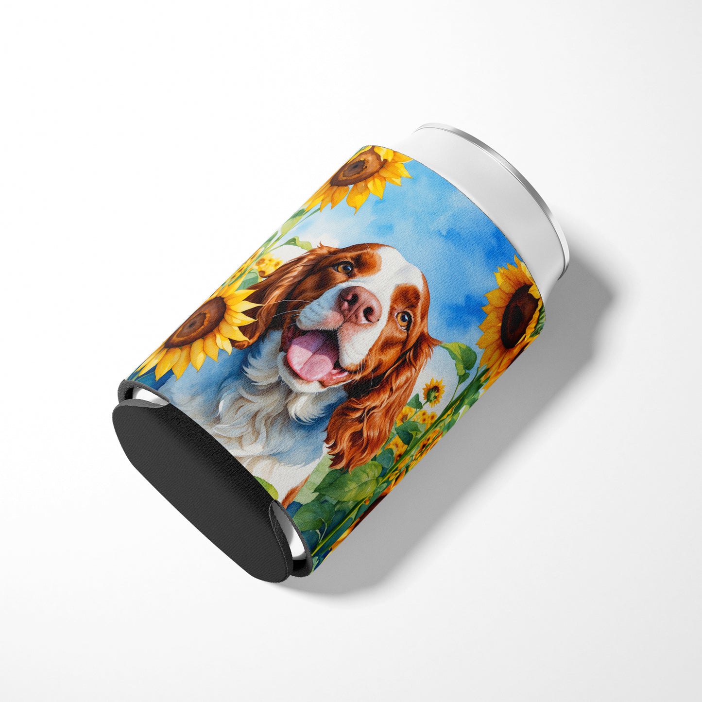 Welsh Springer Spaniel in Sunflowers Can or Bottle Hugger