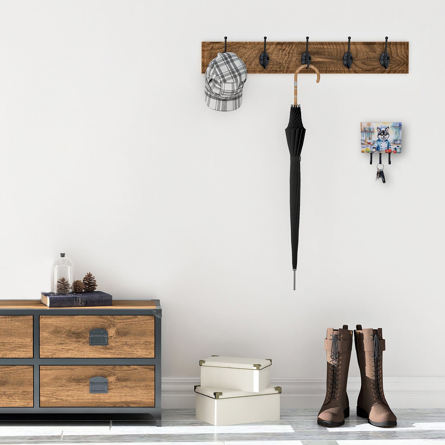 Alaskan Klee Kai The Chef Leash or Key Holder