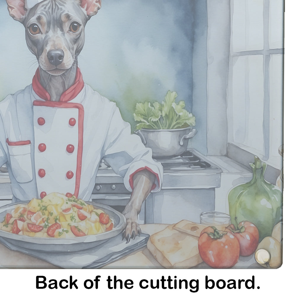 American Hairless Terrier The Chef Glass Cutting Board