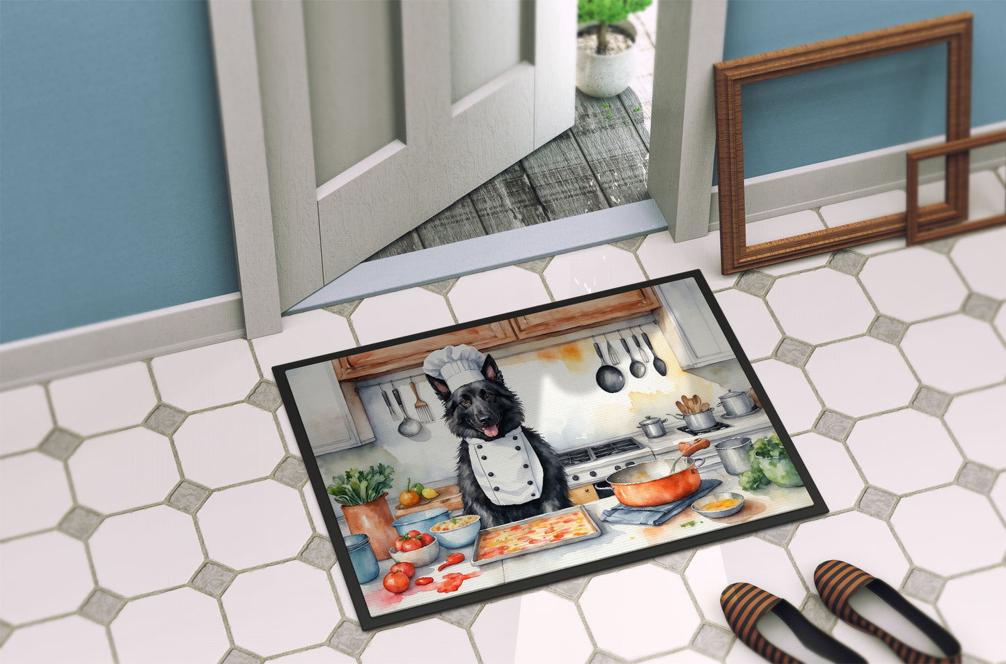 Belgian Sheepdog The Chef Doormat