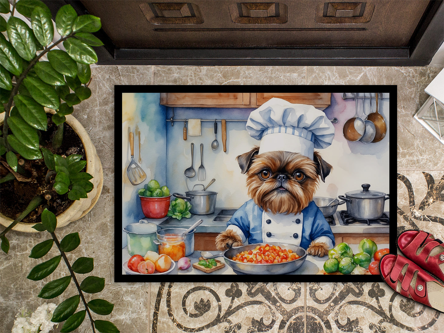 Brussels Griffon The Chef Doormat