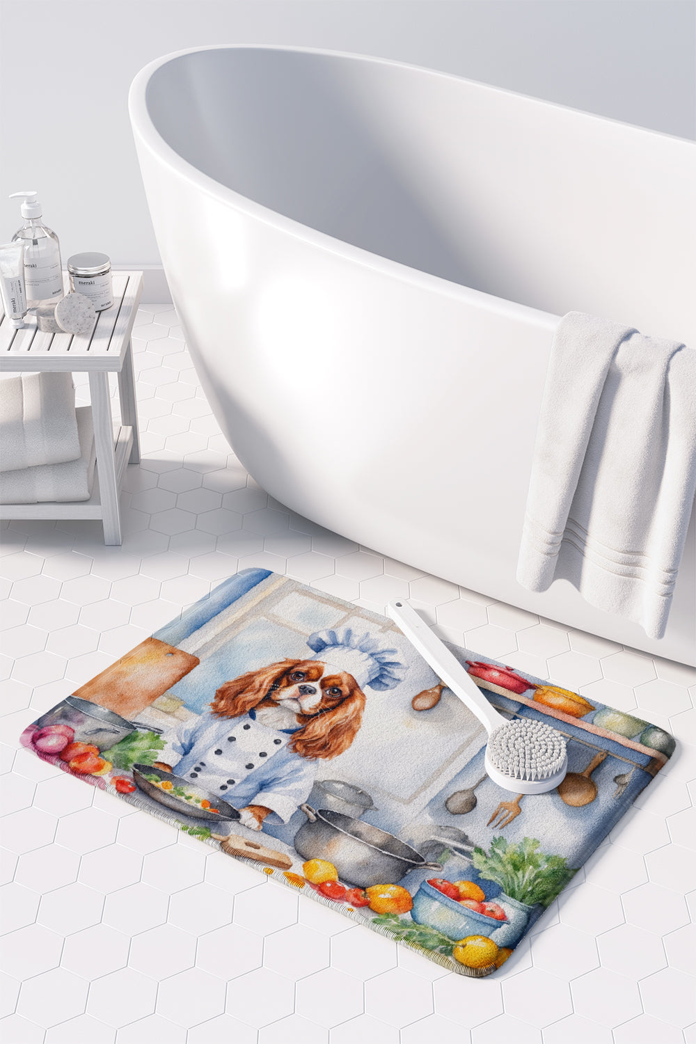 Cavalier Spaniel The Chef Memory Foam Kitchen Mat