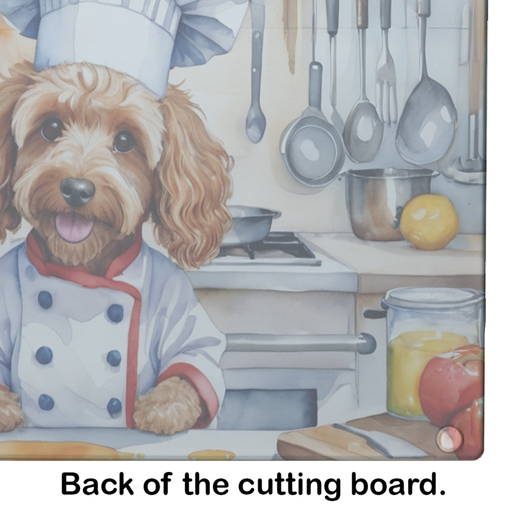 Cockapoo The Chef Glass Cutting Board