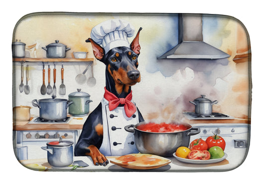 Buy this Doberman Pinscher The Chef Dish Drying Mat