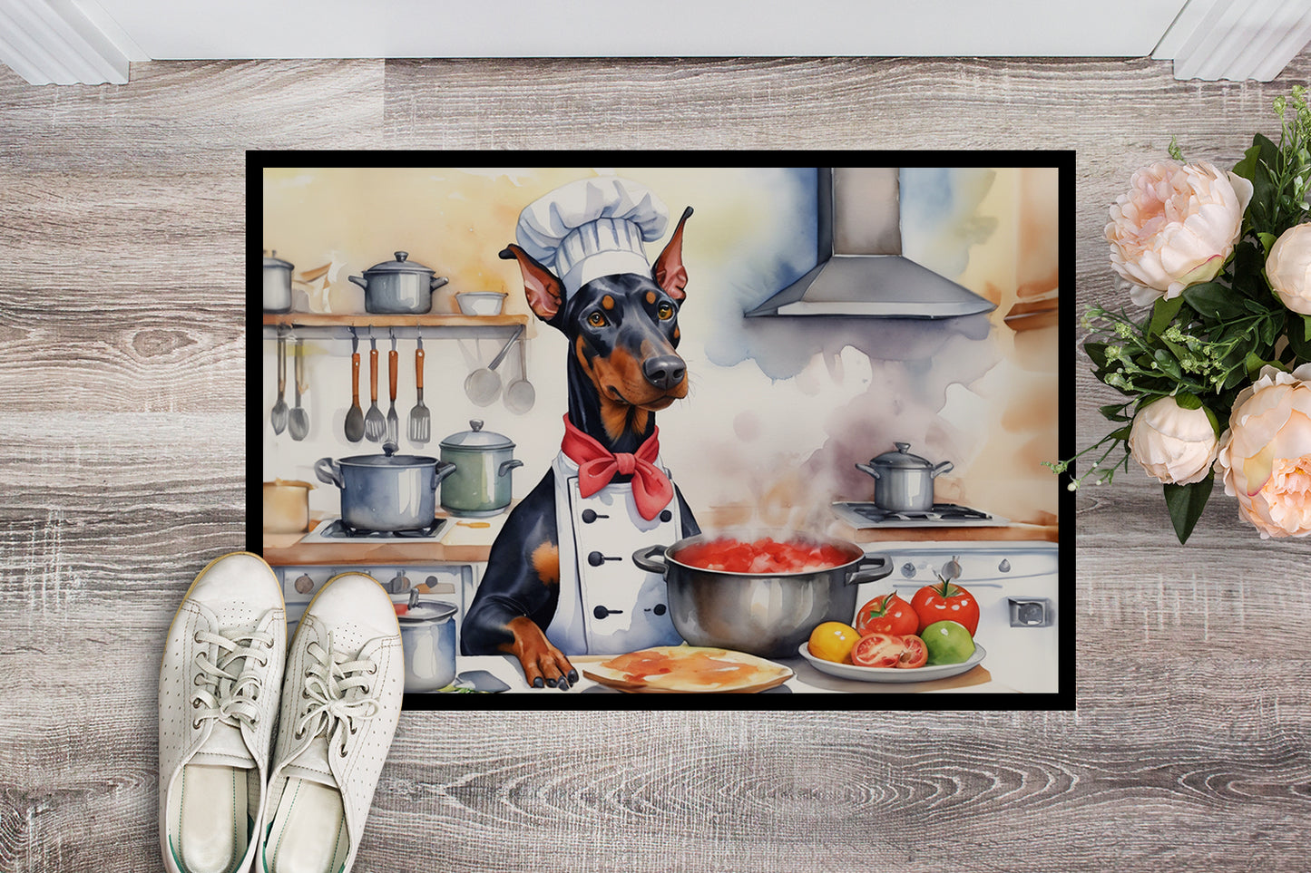 Doberman Pinscher The Chef Doormat