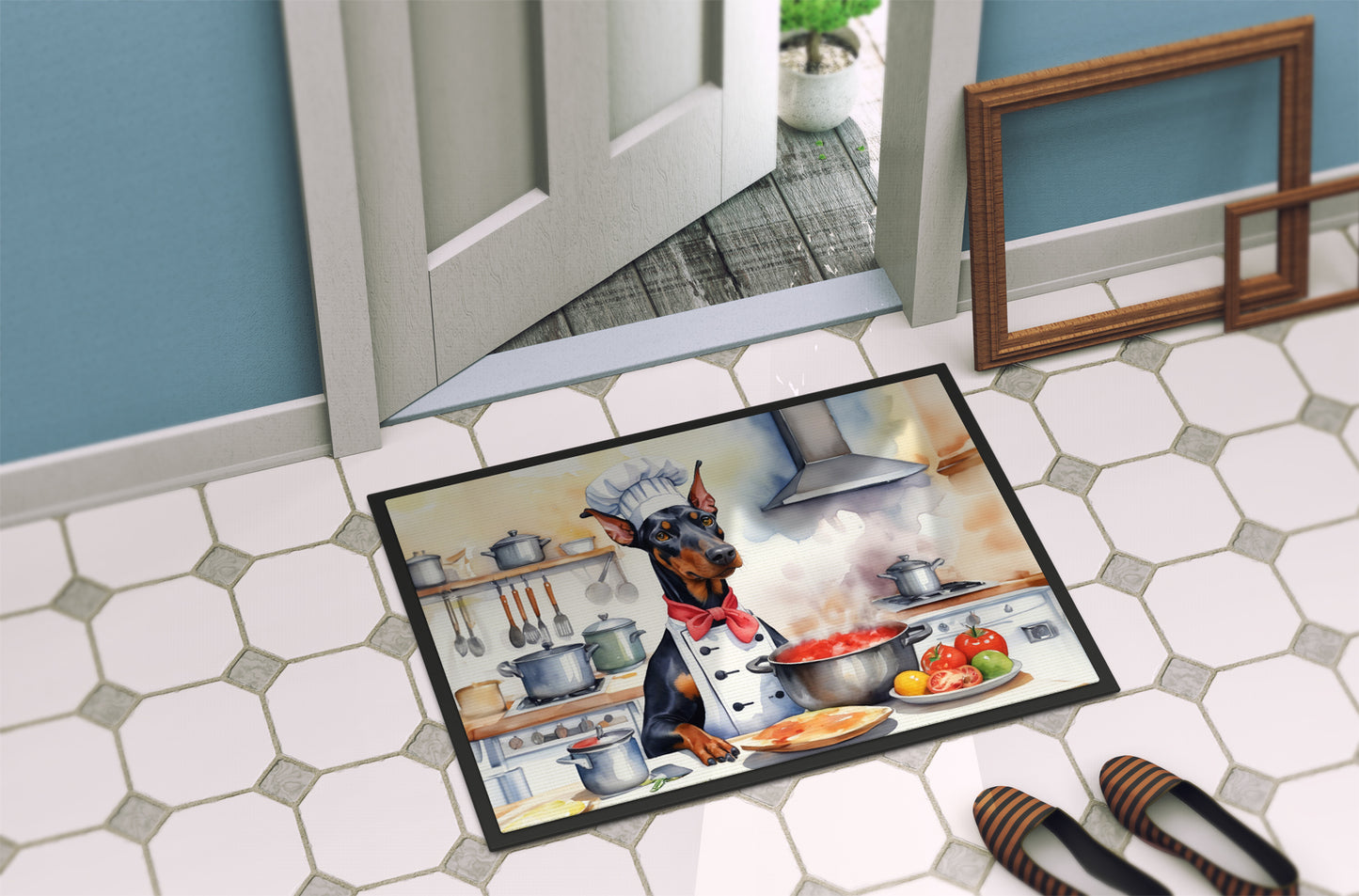 Doberman Pinscher The Chef Doormat