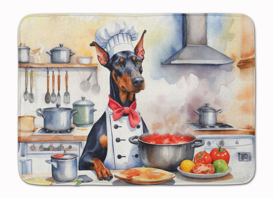 Buy this Doberman Pinscher The Chef Memory Foam Kitchen Mat