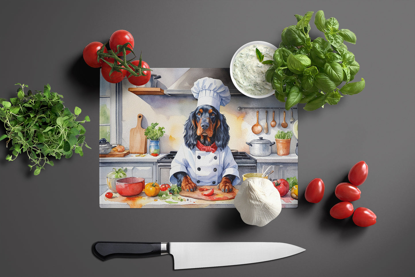 Gordon Setter The Chef Glass Cutting Board