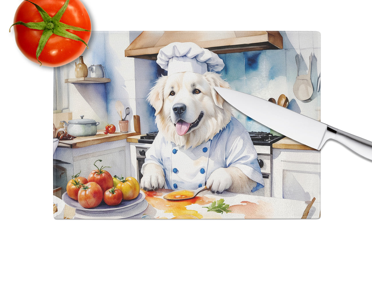 Great Pyrenees The Chef Glass Cutting Board