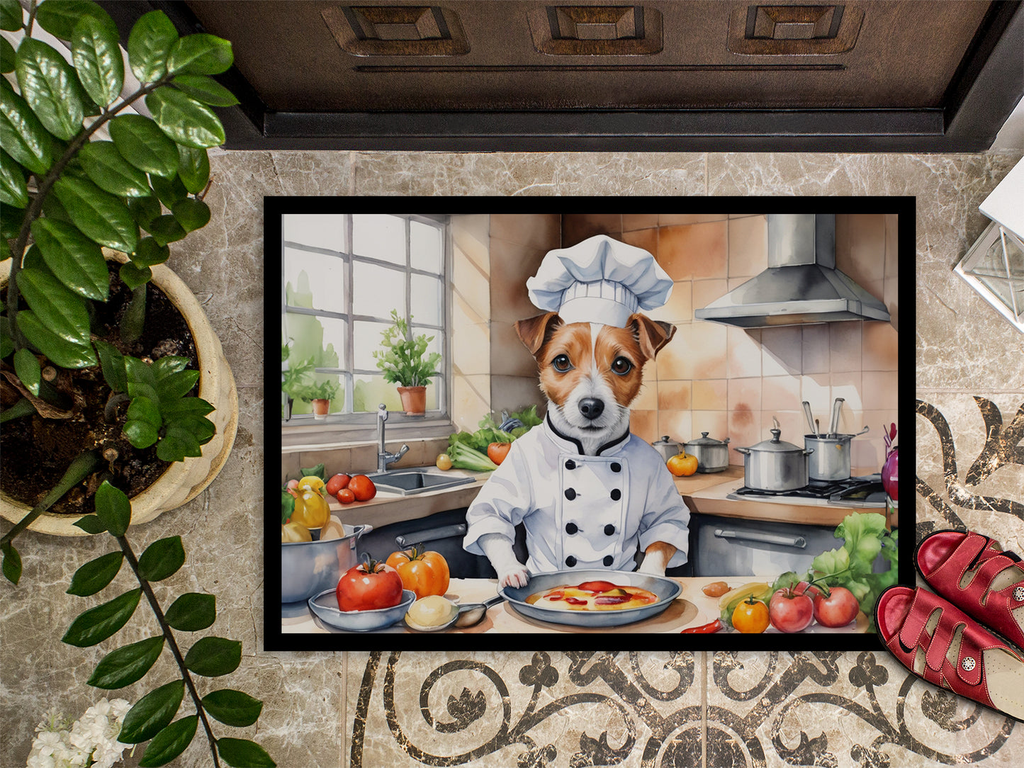 Jack Russell Terrier The Chef Doormat