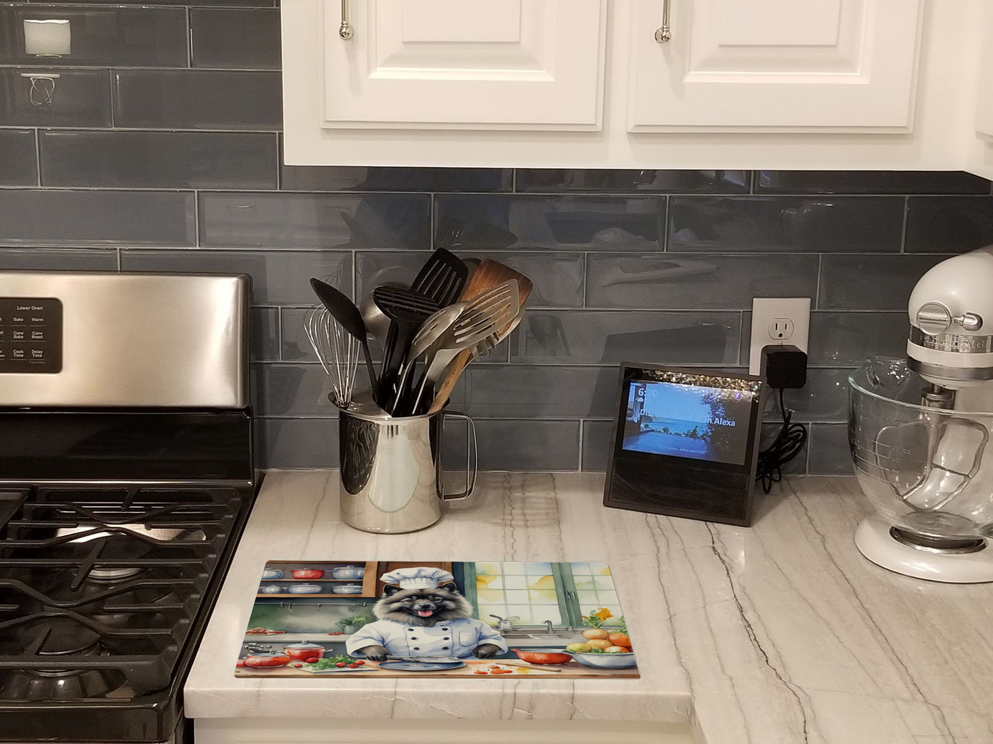 Buy this Keeshond The Chef Glass Cutting Board