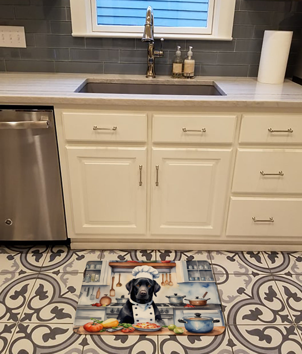 Black Labrador Retriever The Chef Memory Foam Kitchen Mat
