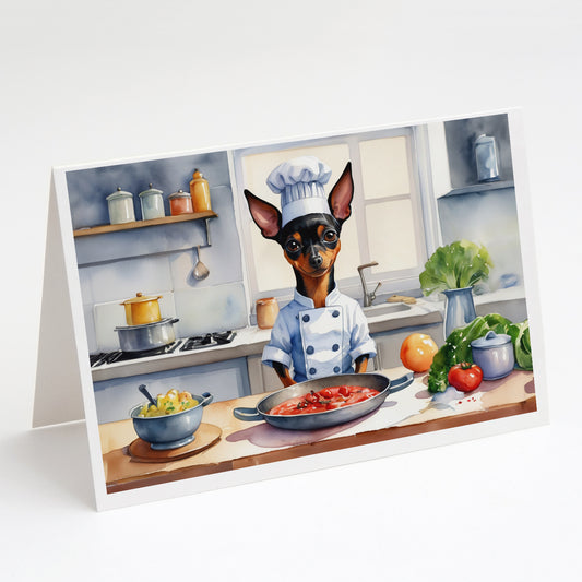 Buy this Miniature Pinscher The Chef Greeting Cards Pack of 8