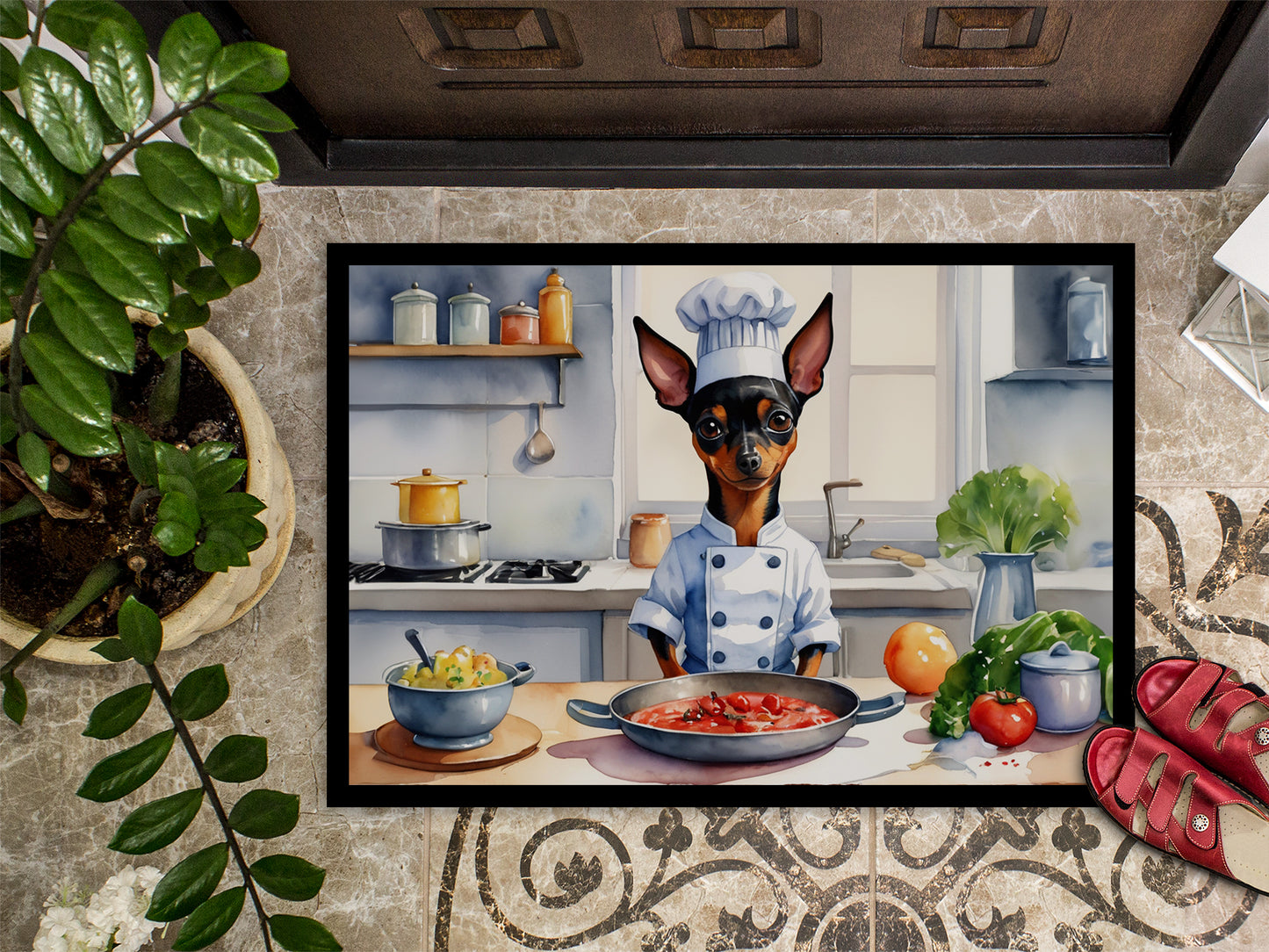 Miniature Pinscher The Chef Doormat