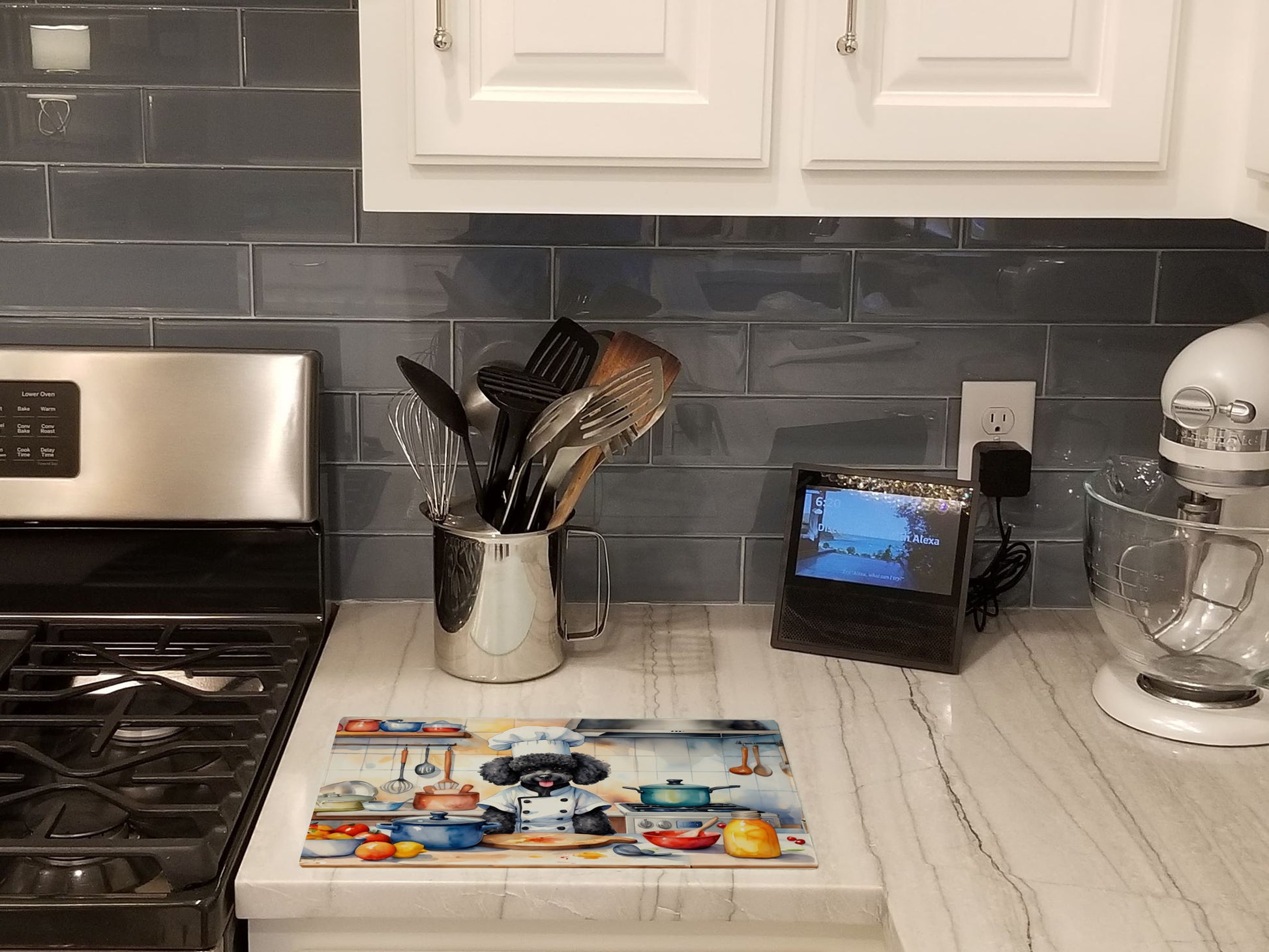 Buy this Black Poodle The Chef Glass Cutting Board