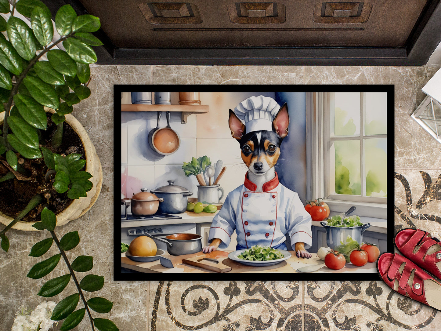 Rat Terrier The Chef Doormat