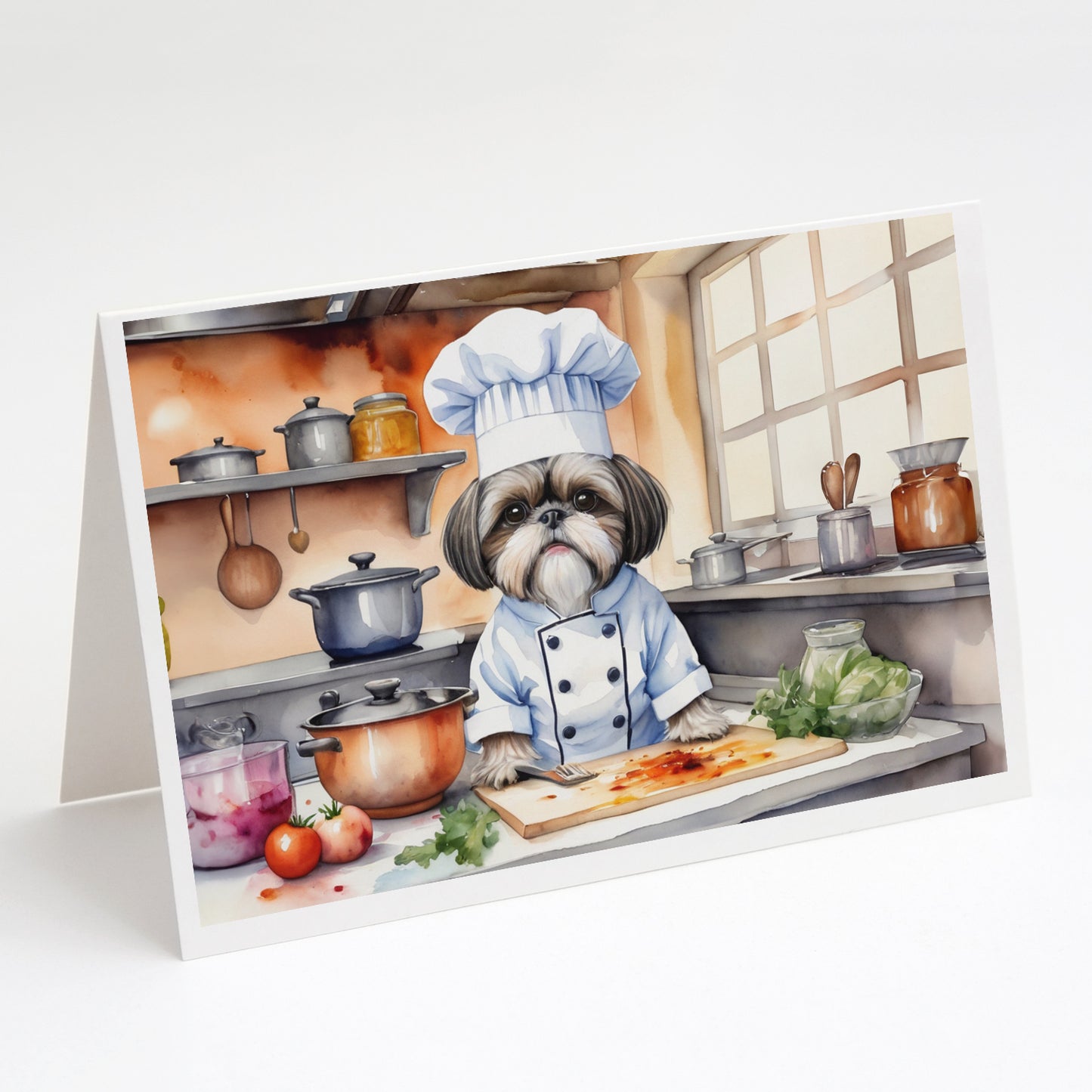 Buy this Shih Tzu The Chef Greeting Cards Pack of 8