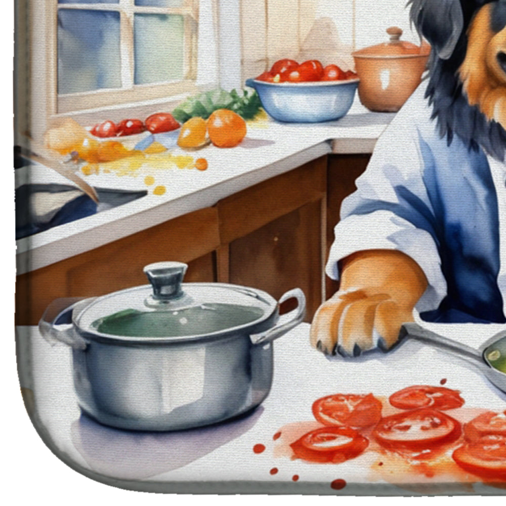 Tibetan Mastiff The Chef Dish Drying Mat