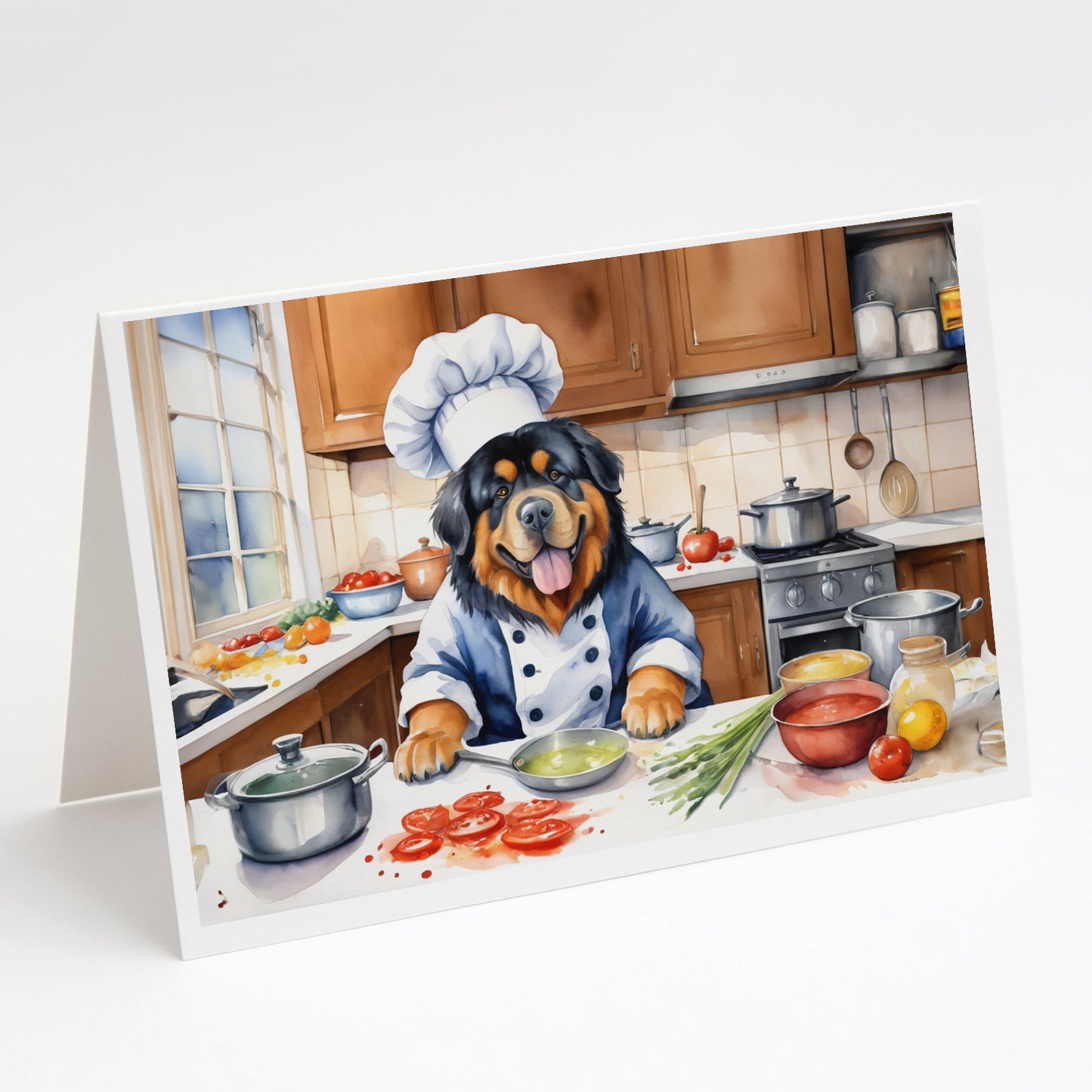 Buy this Tibetan Mastiff The Chef Greeting Cards Pack of 8