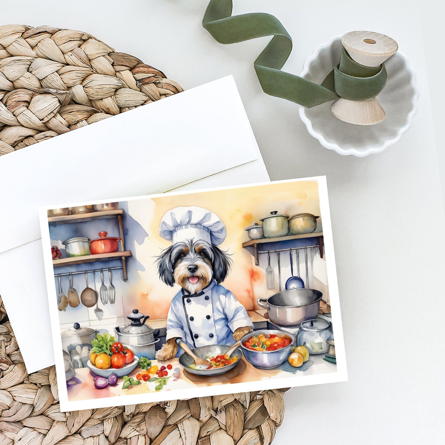 Tibetan Terrier The Chef Greeting Cards Pack of 8