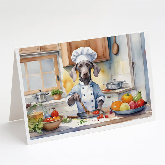 Buy this Weimaraner The Chef Greeting Cards Pack of 8