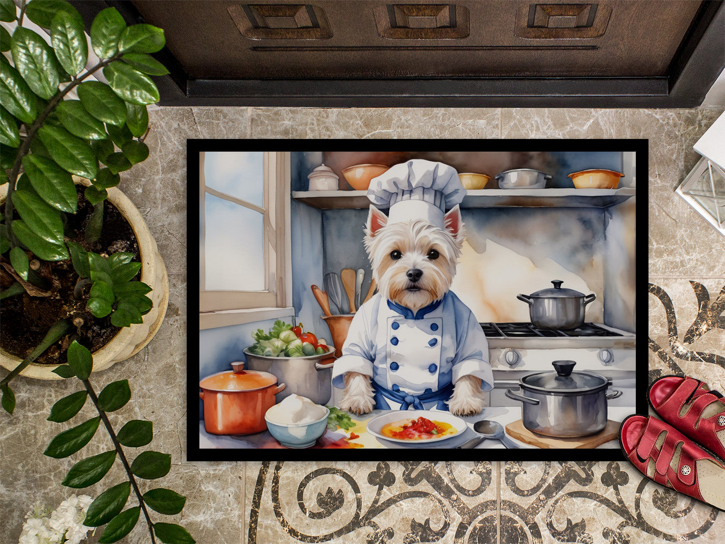 Westie The Chef Doormat