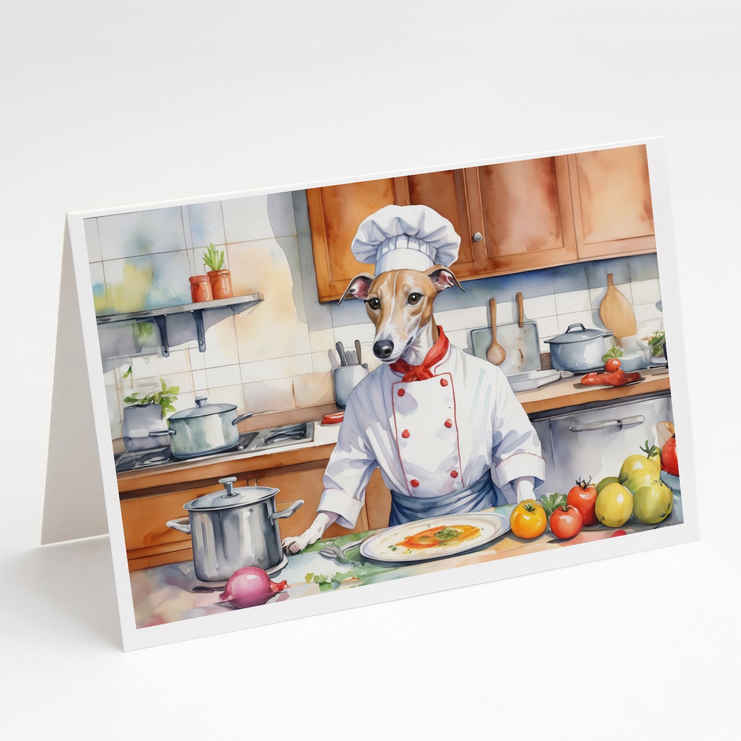 Buy this Whippet The Chef Greeting Cards Pack of 8