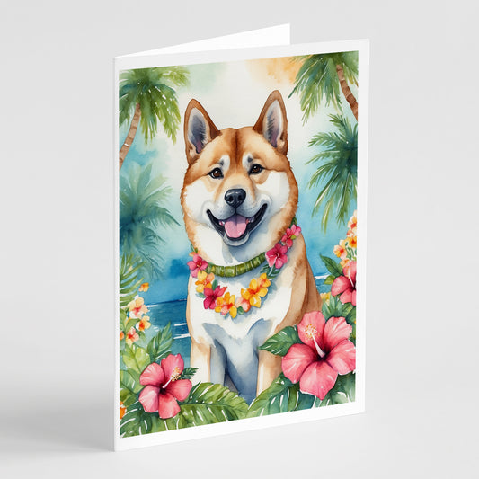Buy this Akita Luau Greeting Cards Pack of 8