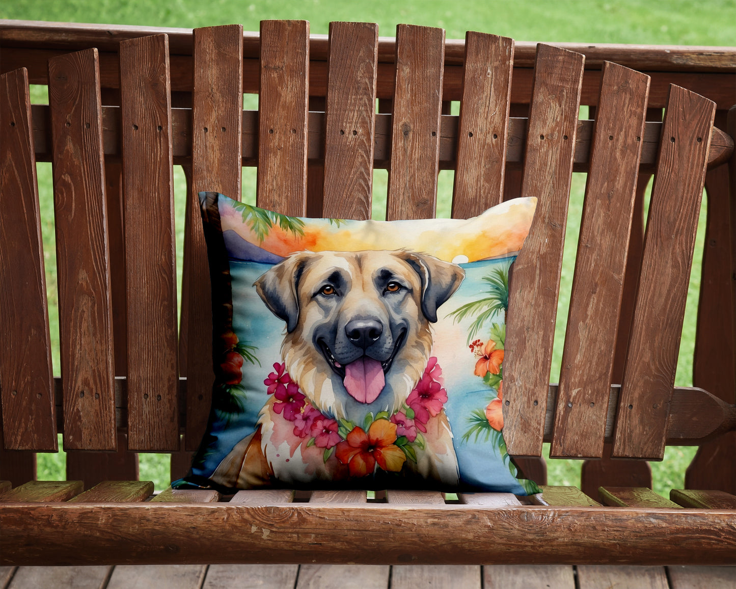 Anatolian Shepherd Luau Throw Pillow