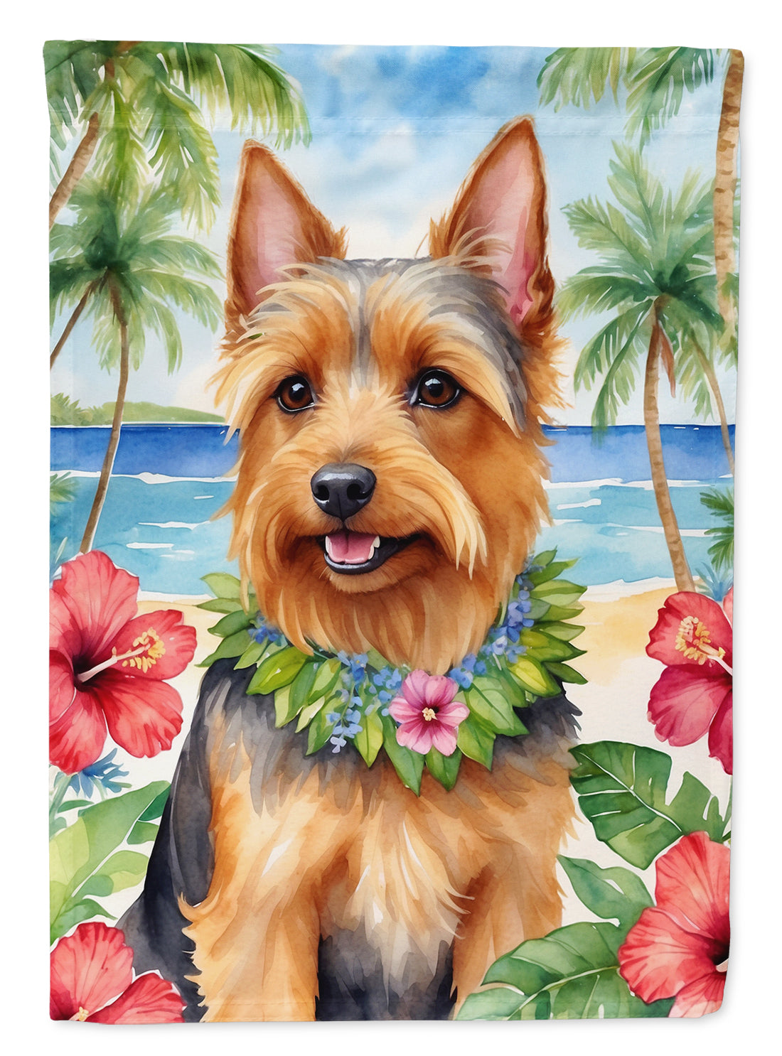 Buy this Australian Terrier Luau House Flag