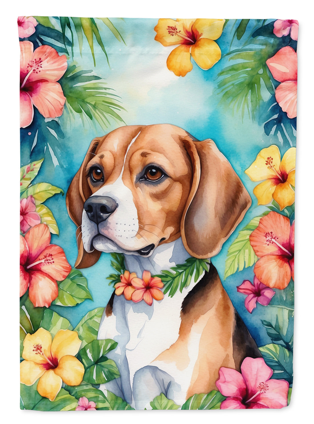 Buy this Beagle Luau Garden Flag