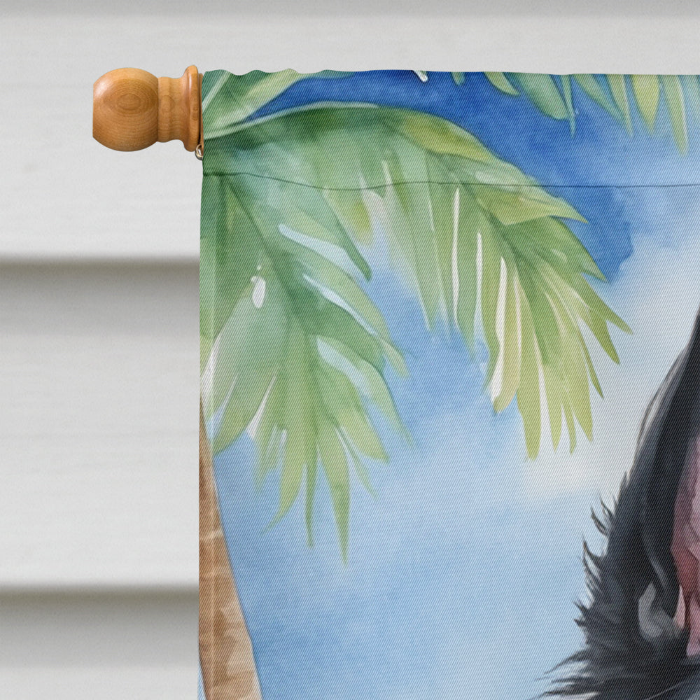 Belgian Sheepdog Luau House Flag