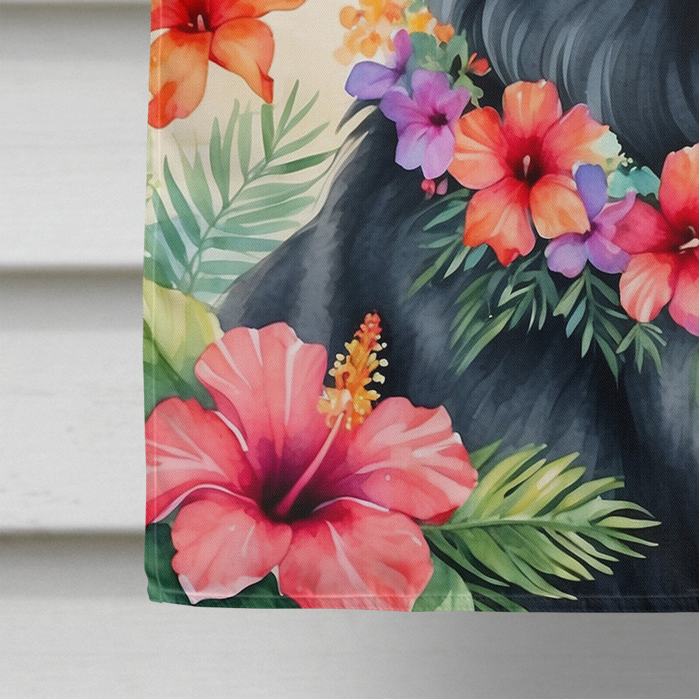 Belgian Sheepdog Luau House Flag