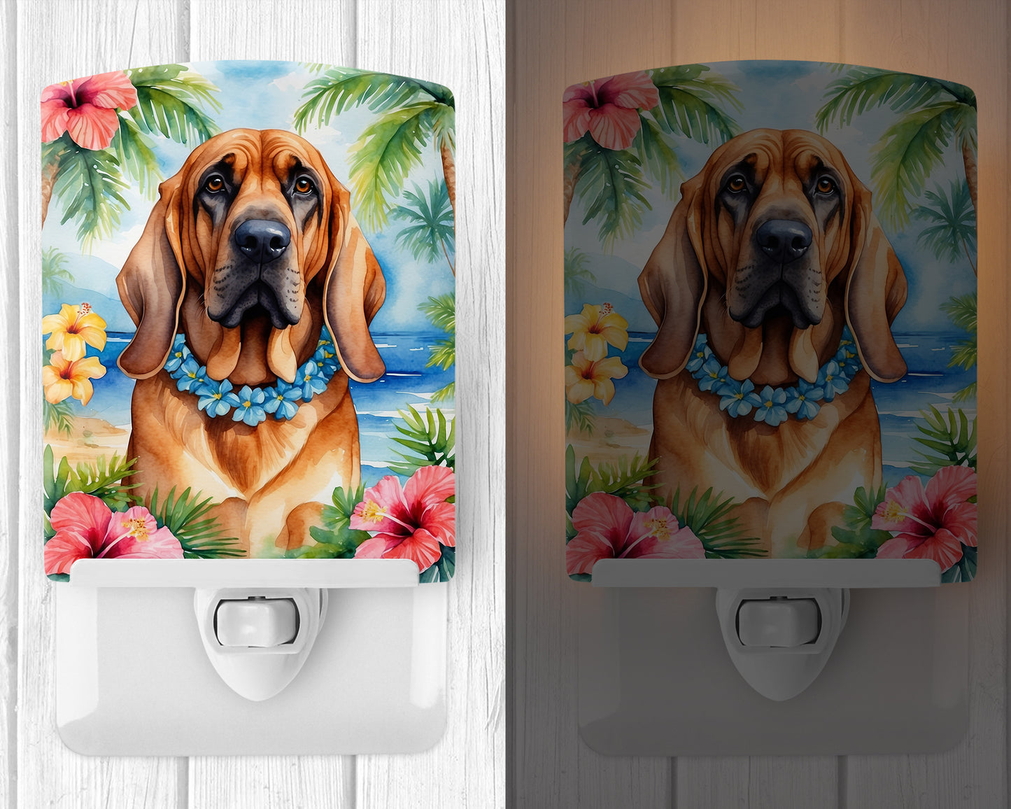 Bloodhound Luau Ceramic Night Light