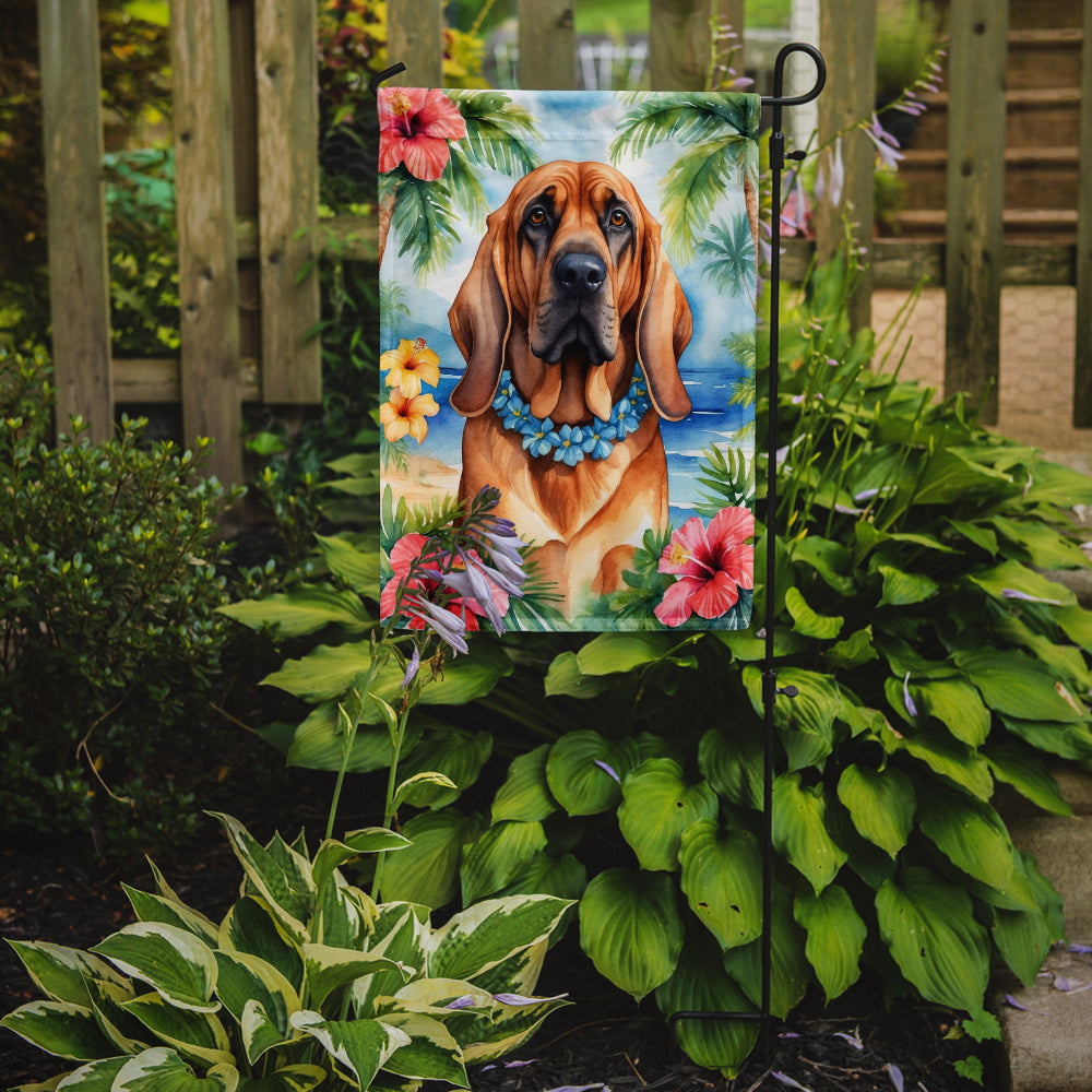 Bloodhound Luau Garden Flag