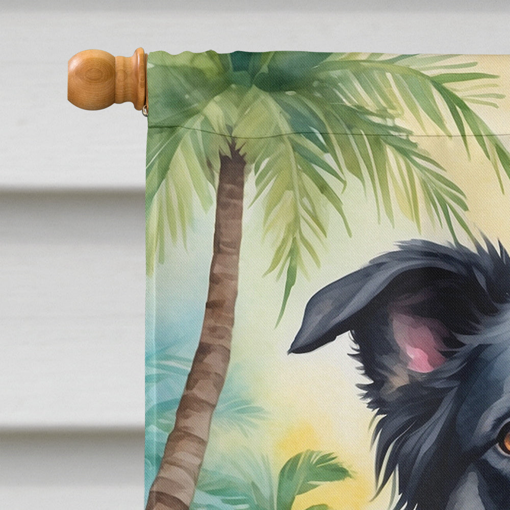 Border Collie Luau House Flag