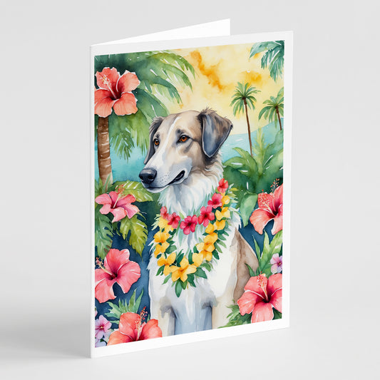 Buy this Borzoi Luau Greeting Cards Pack of 8